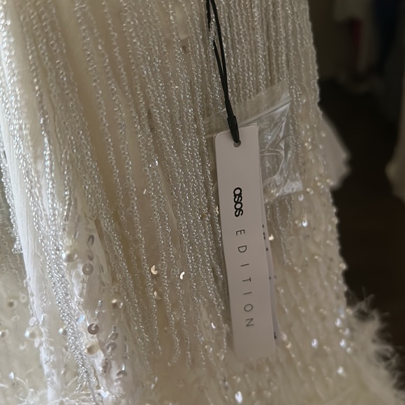 ASOS White Fringe Mini Dress - Picture 6 of 6